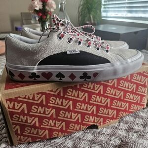 Vans X Urban Outfitters Gray and Black Playing Card Sneakers